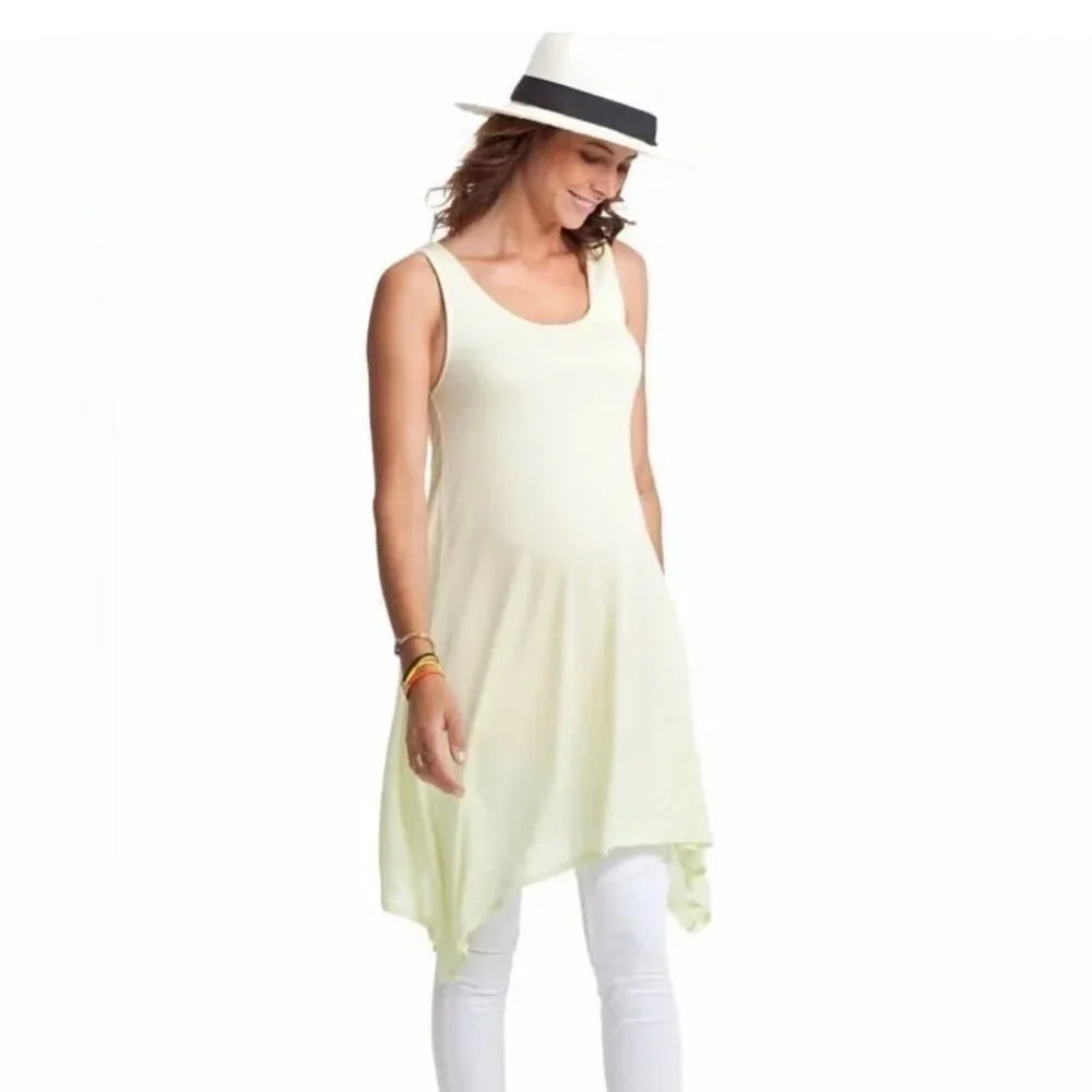 Isabella Oliver Maternity Slouchy Tunic in Lemongrass NWT